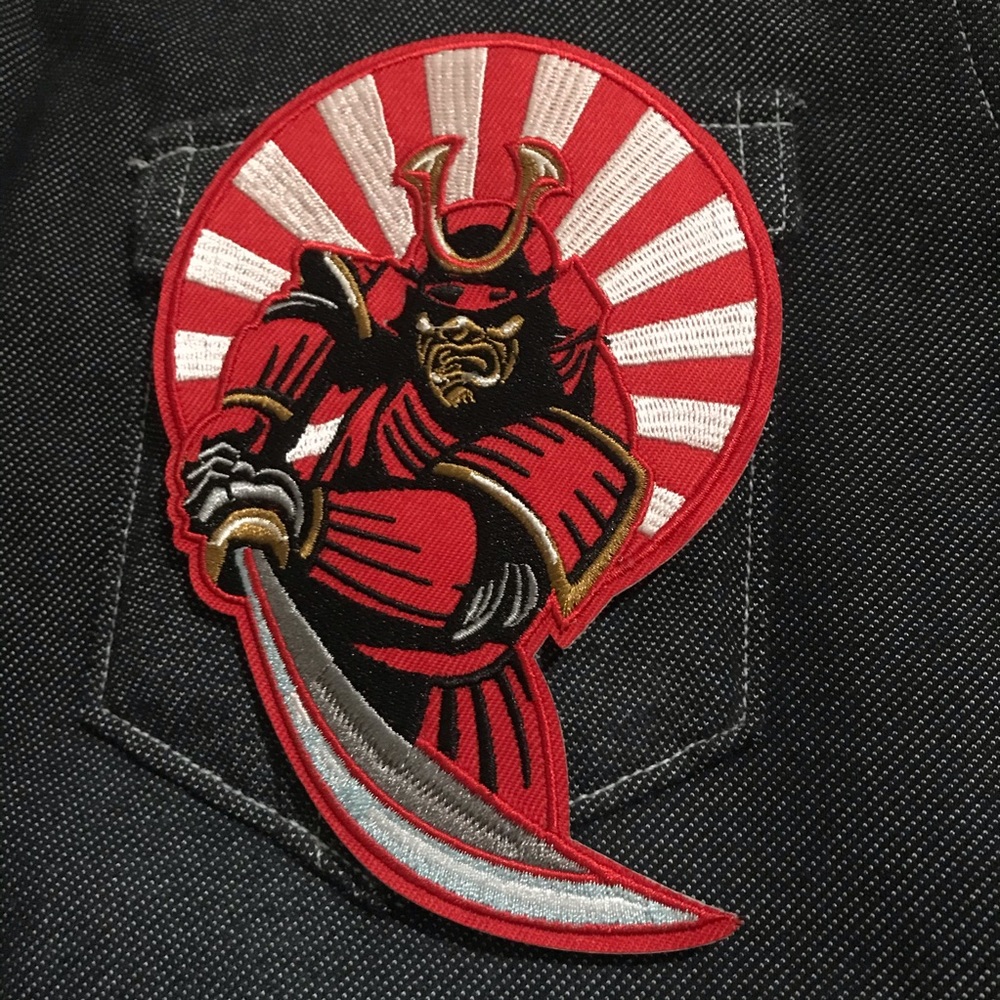 •big size• samurai iron on patch